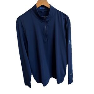 Stitch Pullover Long Sleeve Golf Performance Shirt Mens Lg 1/4 Zip Brentwood BCC